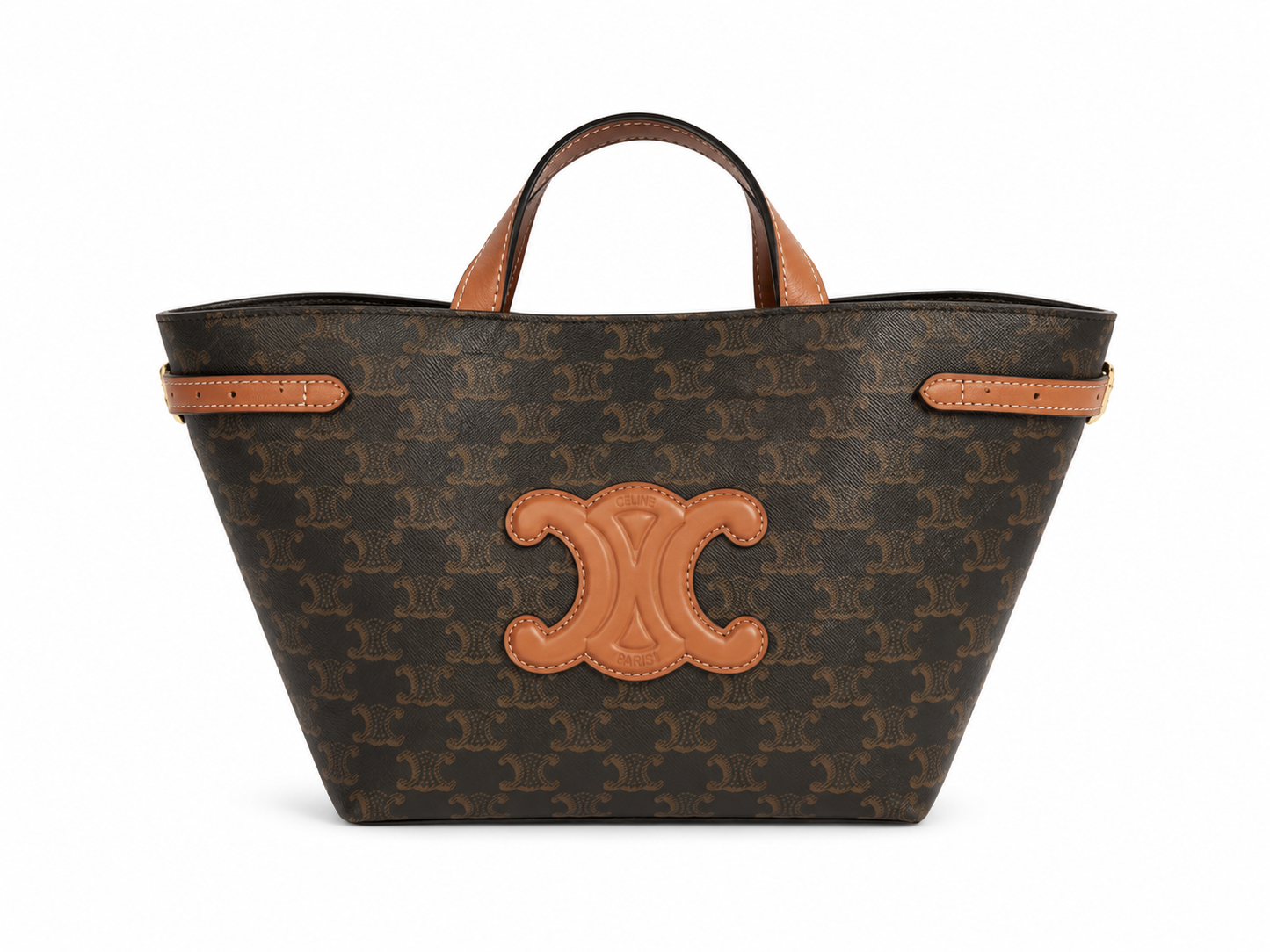 Celine Inspired Triomphe Canvas Tote Bag – Brown Monogram