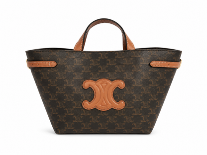 Celine Inspired Triomphe Canvas Tote Bag – Brown Monogram