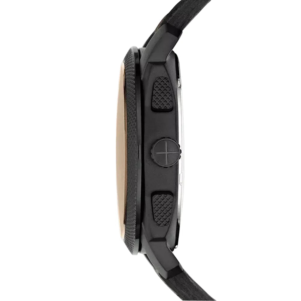 Fos Brown Dial Stainless Steel Metal Chain Mens