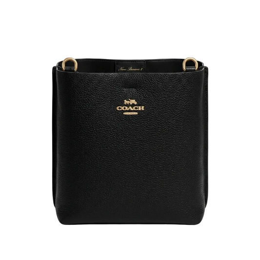 Coch Pebble Leather Town Bucket Bag (Black) 23*22