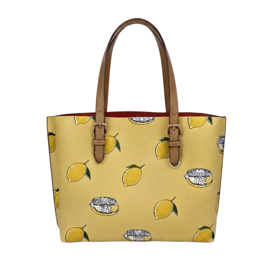 Coach Lemon Print Tote Bag – Yellow Multi  32*21