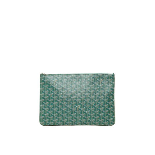 GYD -  Sénat MM Pouch – Green Coated Canvas PREMIUM CLUTCH