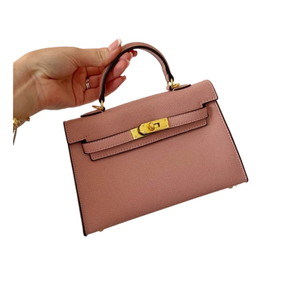 Herm - Mini Kelly II (20cm) in Rose Azalée Epsom Leather 19*14