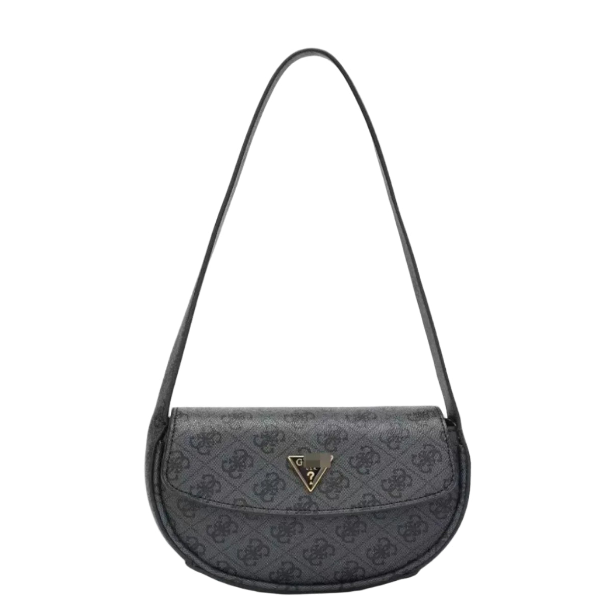 GUSS Monogram Half-Moon Shoulder Bag (Black) 23*12