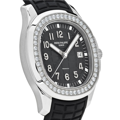 PP Aquanaut Luce Silver frame, Black strap with Black dial