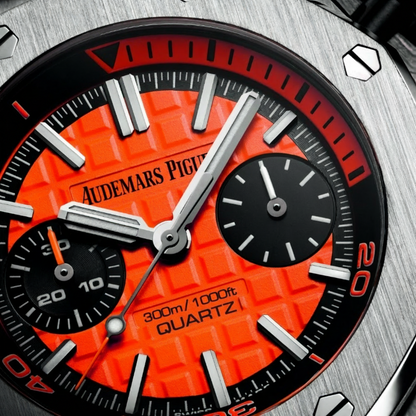 AP Royal Oak Quartz Offshore Diver Chronograph with orange rubber strap
