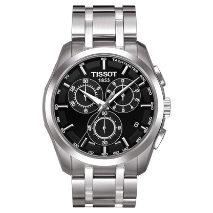 TIS Analog Black Dial stainless steel Strap
