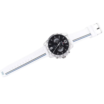TOM  Men's Decker Black Dial White strap