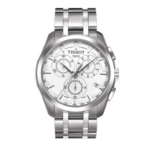 TIS Analog White Dial stainless steel Strap