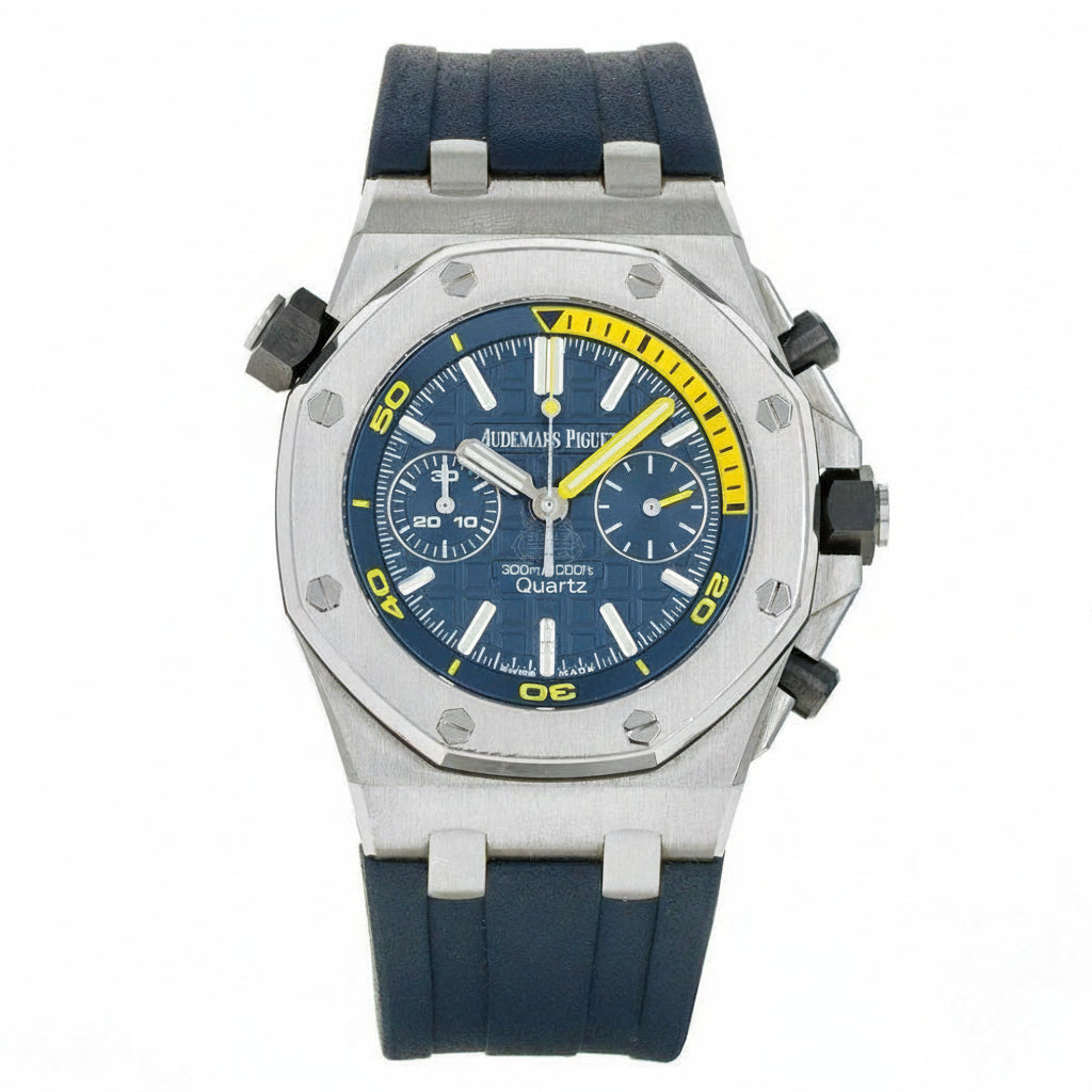 AP Royal Oak Quartz Offshore Diver Chronograph with Blue rubber strap