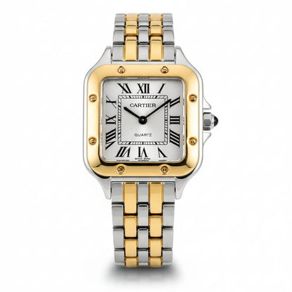 CRT Santos Lady woman Silver, Gold With White dial