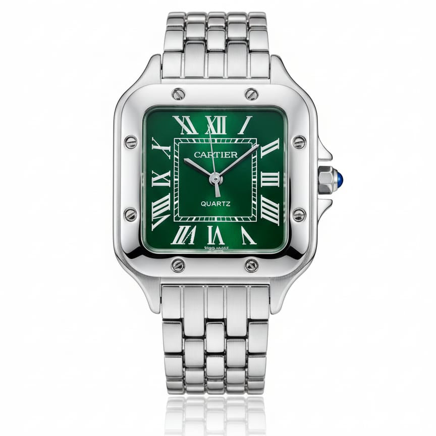 Panthre de CRT woman Silver With Green