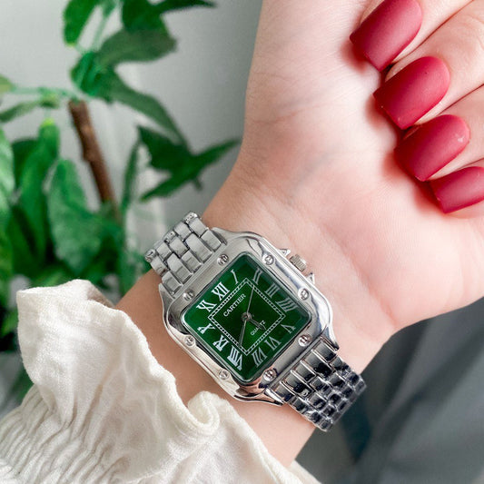 Panthre de CRT woman Silver With Green