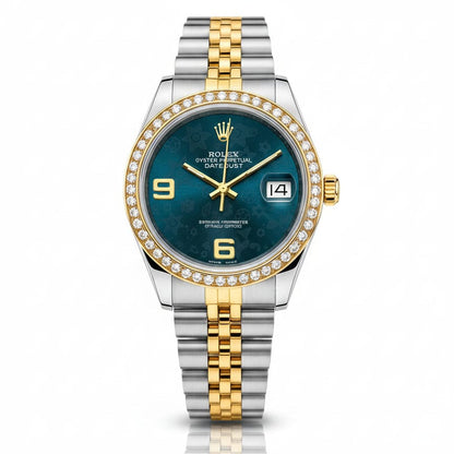 RO Lady-Datejust Gold, Sliver with Olive Green dial