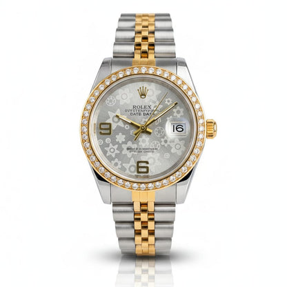 RO Lady-Datejust Gold, Sliver with White pearl dial
