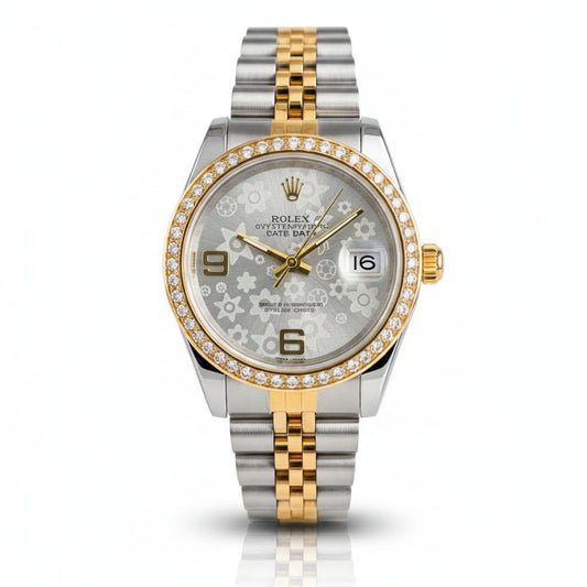 RO Lady-Datejust Gold, Sliver with White pearl dial