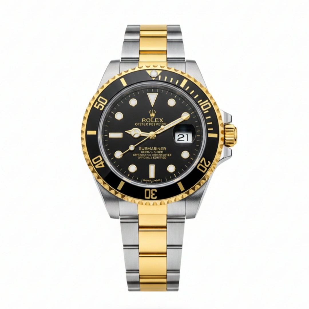 RO Submariner Date Black and Yellow Gold