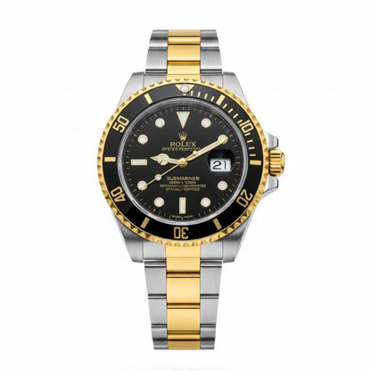 RO Submariner Date Black and Yellow Gold