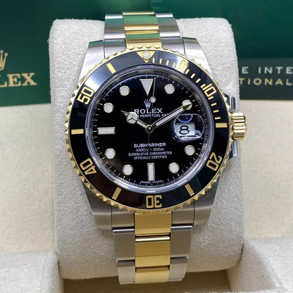 RO Submariner Date Black and Yellow Gold