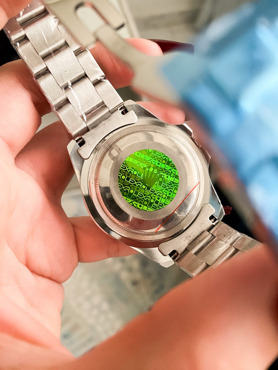 RO Submariner Date Green and silver