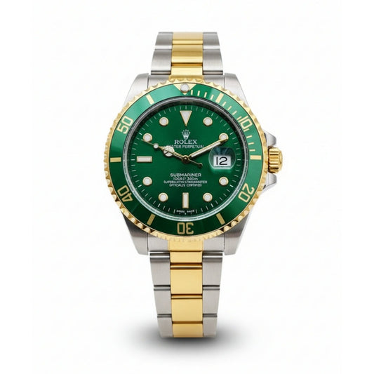 RO Submariner Date Green and yellow gold