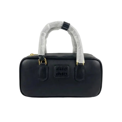 Mu Mu - Arcadie Leather Top-Handle Bag – Classic Black Size 27*13