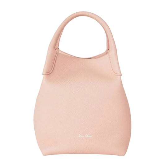 Lo Pia - Micro Bale Bag – Peach Grained Calfskin Leather Size: 21 x 17