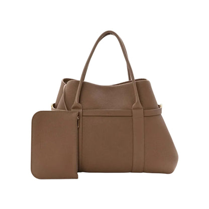 Lo Pia -  Large Ghiera Shopper Tote – Fossil Grained Calfskin size: 29*21