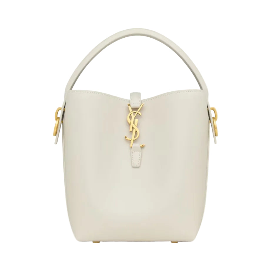 YSL - Le 5 à 7 Monogram Small Bucket Bag in Cream White 24*19