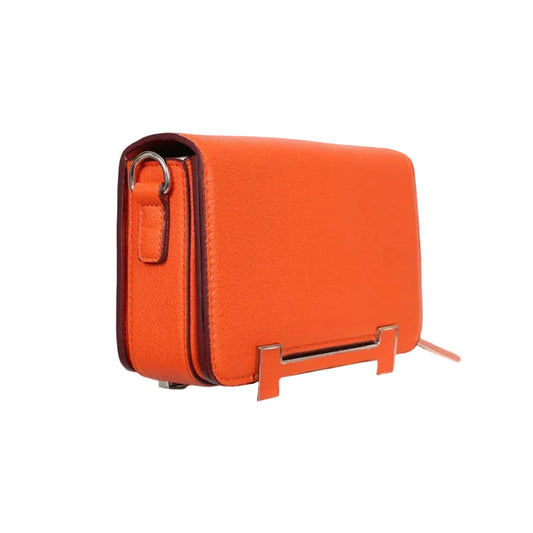 Herm - Geta Bag in Feu Orange Epsom Leather 20*13
