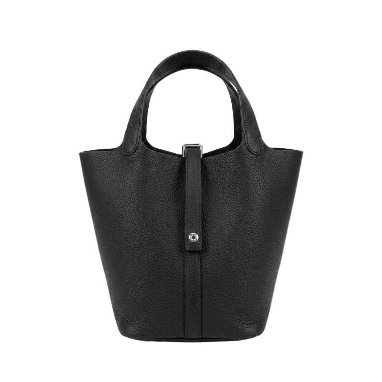 Herm - Picotin Lock 18 Bag in Noir Black Clemence Leather 29*20