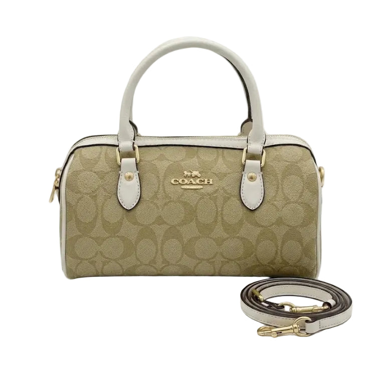 Coch Signature Canvas Rowen Satchel (Khaki/Chalk) 25×15