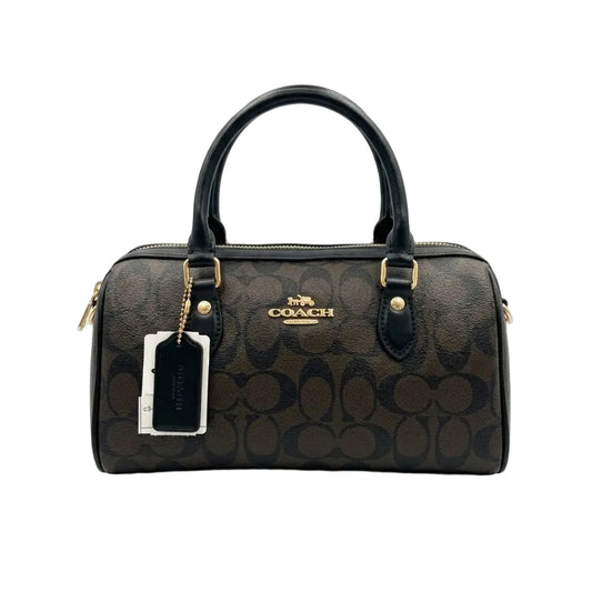 Coch Signature Canvas Rowen Satchel (Brown/Black) 25×15