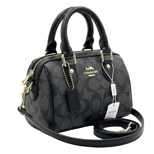 Coch Signature Canvas Rowen Satchel (Khaki/Chalk) 17*14
