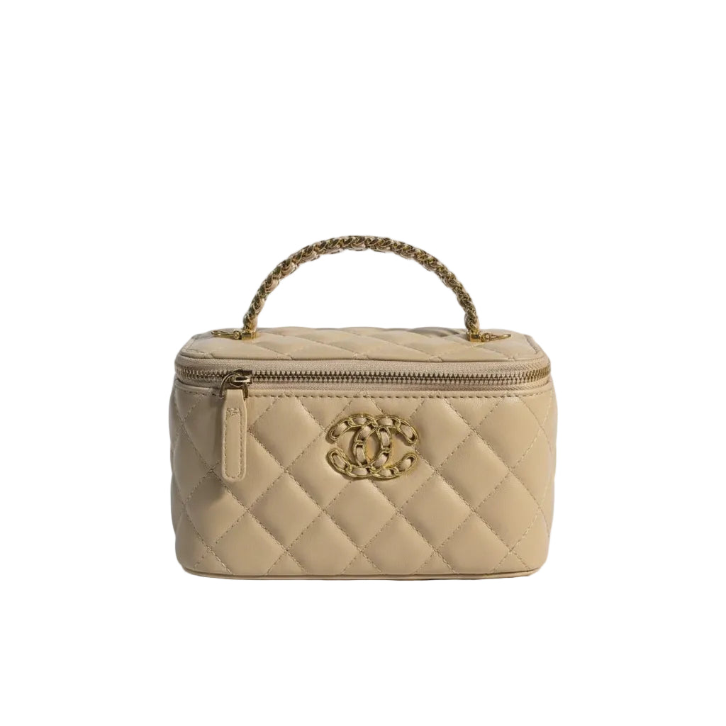 CHNL Quilted Vanity Case (Beige) 17*10