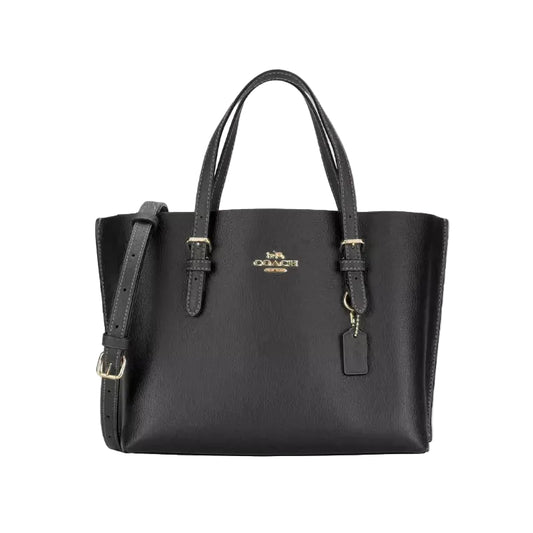 Coch Pebbled Leather Tote Bag (Black) 32*20