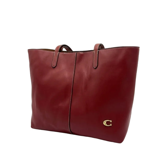 Coch Smooth Leather Tote Bag (Deep Red/Burgundy) 41*28
