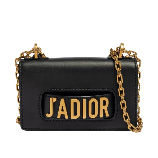 Dr J'Adir Flap Bag with Chain (Black)