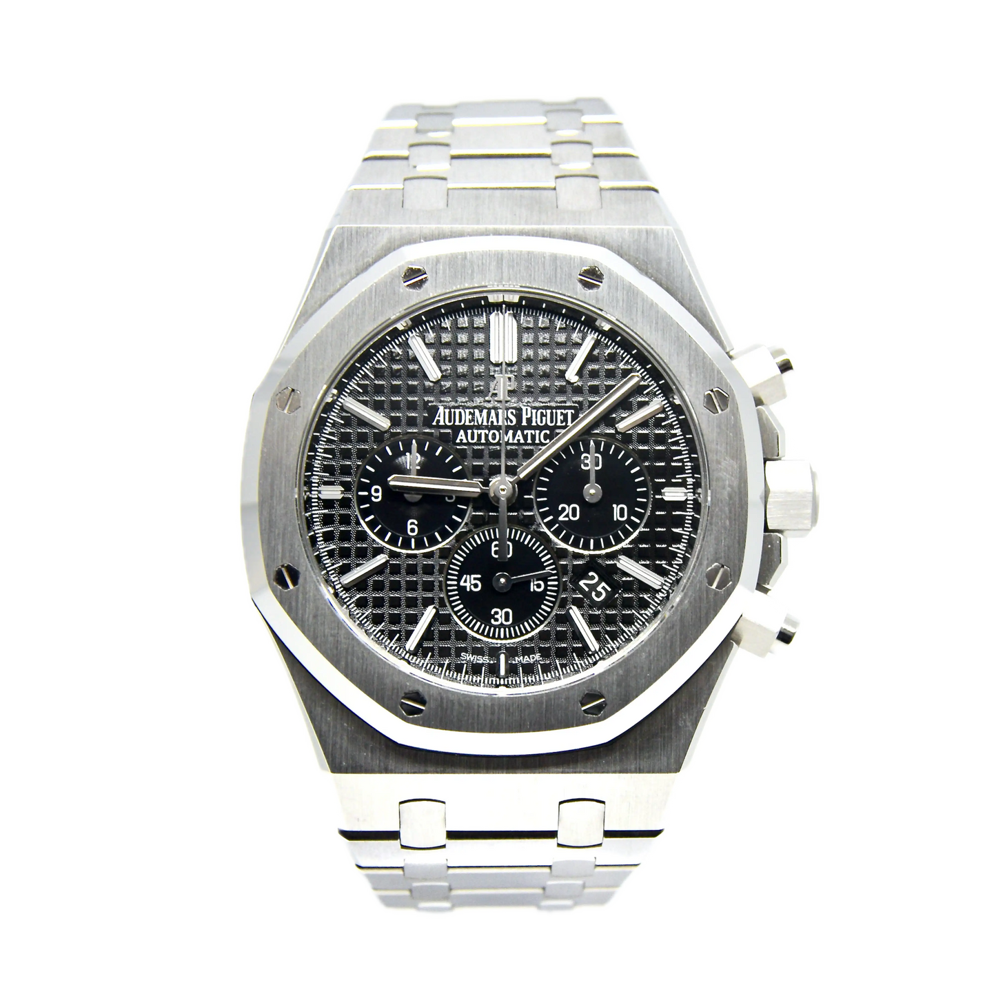 AP Royal Oak Quartz Chronograph Black Dial