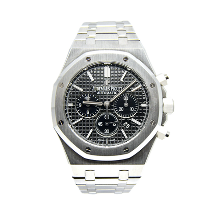 AP Royal Oak Quartz Chronograph Black Dial