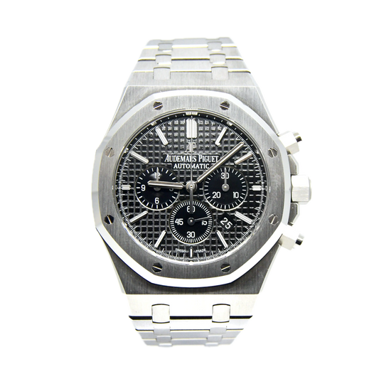 AP Royal Oak Quartz Chronograph Black Dial