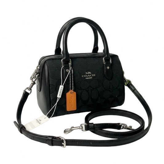 Coch Signature Canvas Rowan Satchel Bag (Classic Khaki & Saddle Tan) 17*14