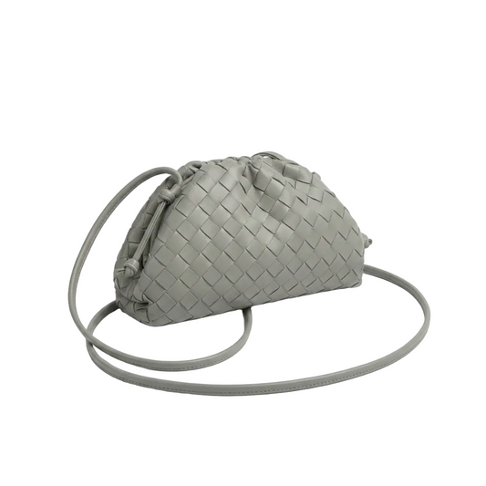 Bott Ven Mini The Pouch – Gold Metallic Intrecciato Leather 25*16