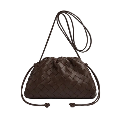 Bott Ven  Mini The Pouch – Deep Brown Intrecciato Nappa Leather 25*16
