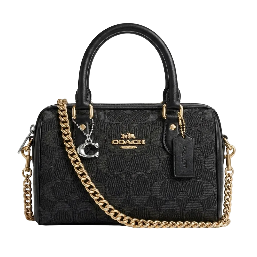 Coch Signature Canvas Rowan Satchel Bag (Onyx Black) 17*14