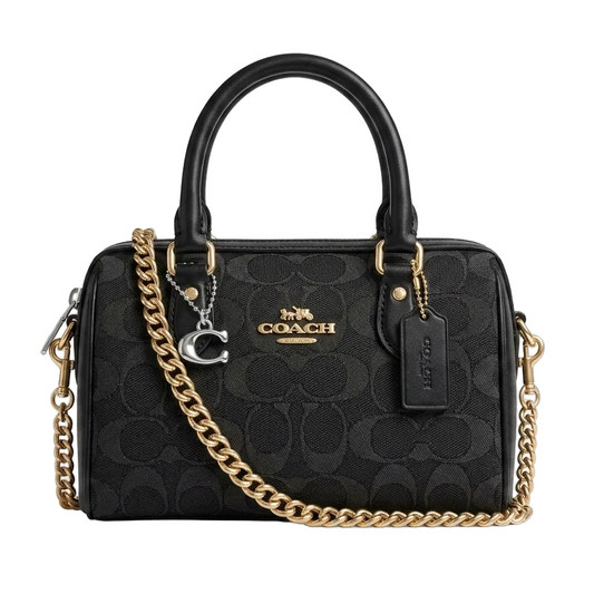 Coch Signature Canvas Rowan Satchel Bag (Onyx Black) 17*14