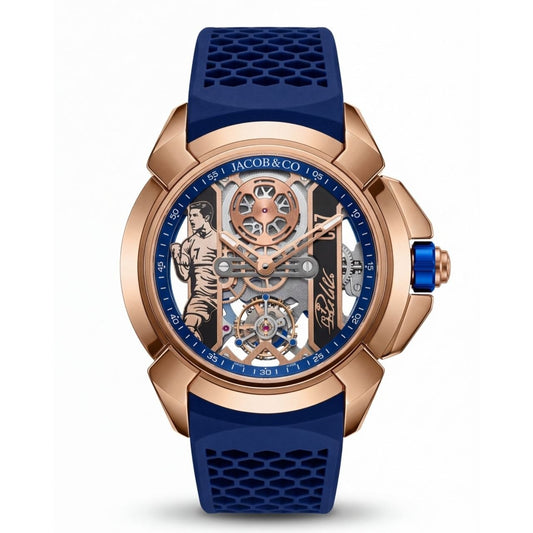 Jcob & Co CR7 Epic X "Flight of CR7" – Rose Gold & Navy Blue Edition
