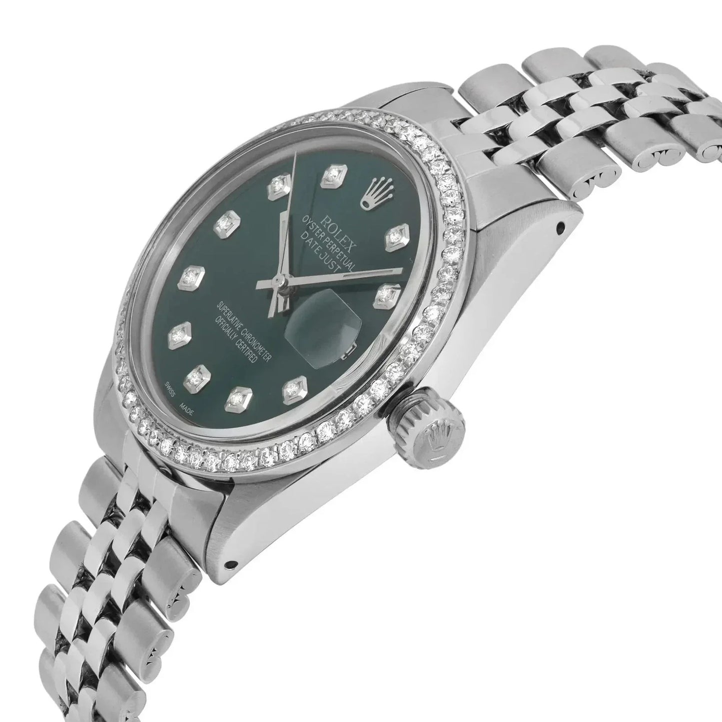 RO Lady-Datejust Sliver with Green dial