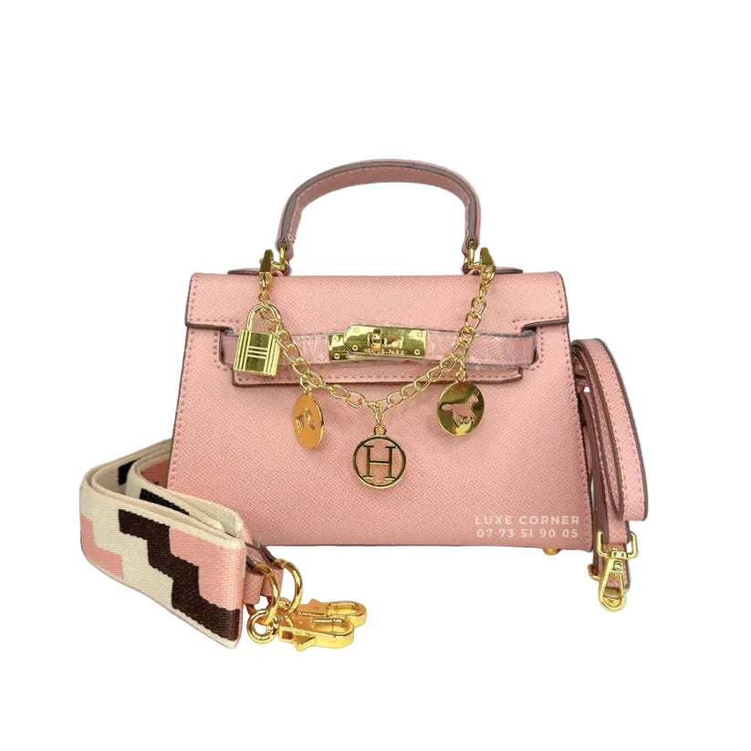 Herm - Mini Kelly II (20cm) in Rose Azalée Epsom Leather 19*14