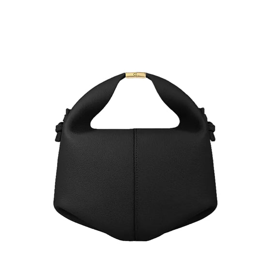 Polne Black Ruched Shoulder Bag 21 x 17